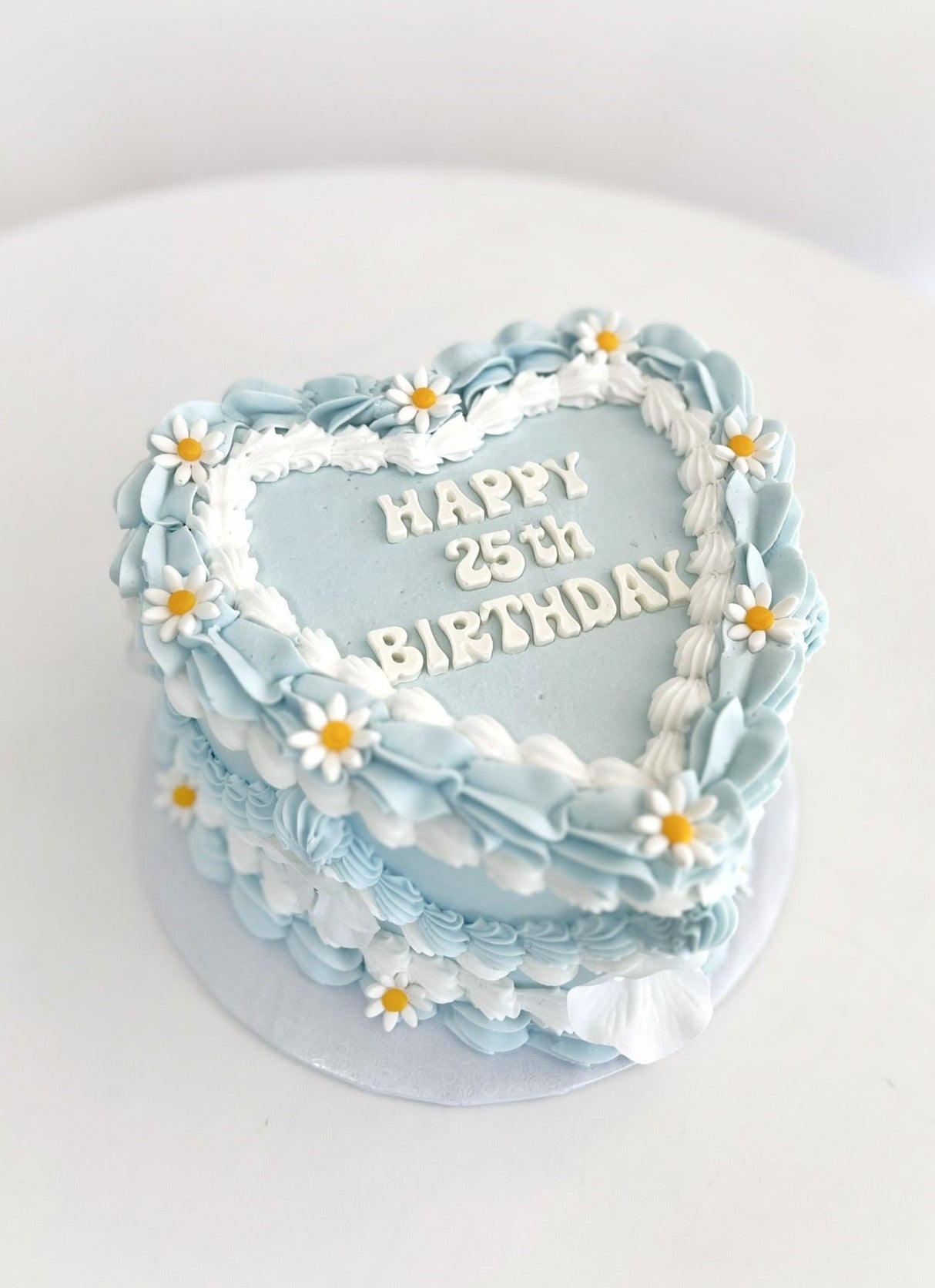 Lambeth Heart with Fondant Floral & Lettering