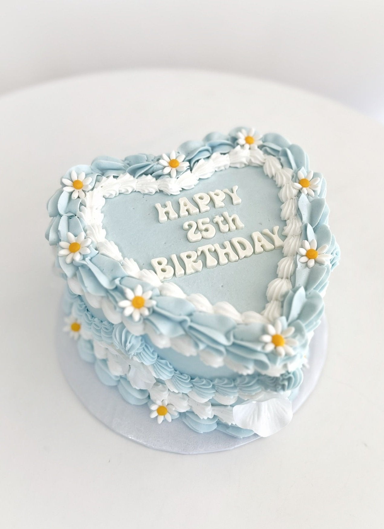 Lambeth Heart with Fondant Floral & Lettering