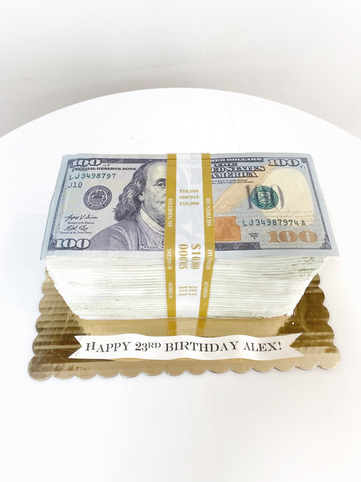 Stack of Money Cake