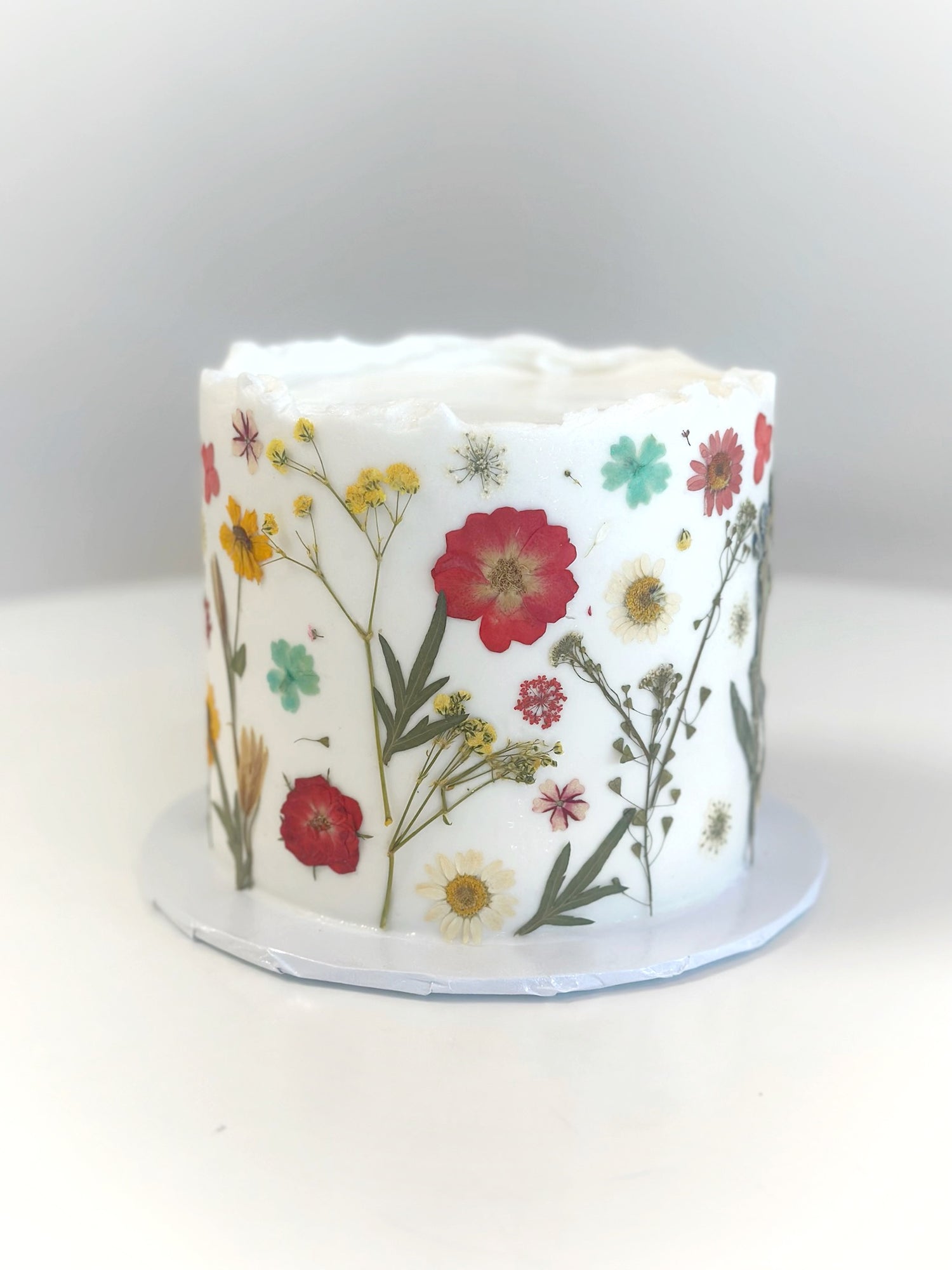 Pressed Floral Cake