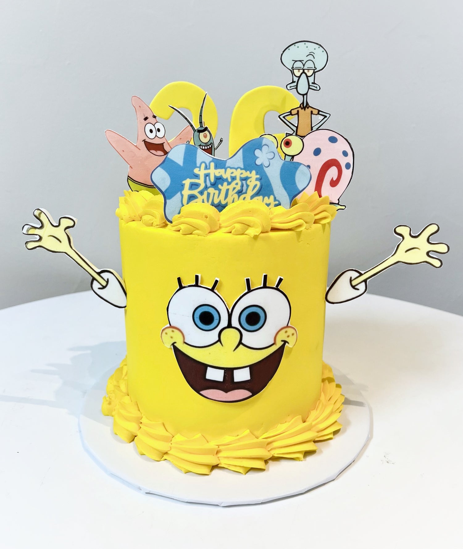 Tall SpongeBob and Friends Cake