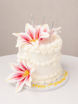 Lambeth Cake with Silk Lilies