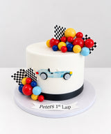 Vintage Race Car Cake