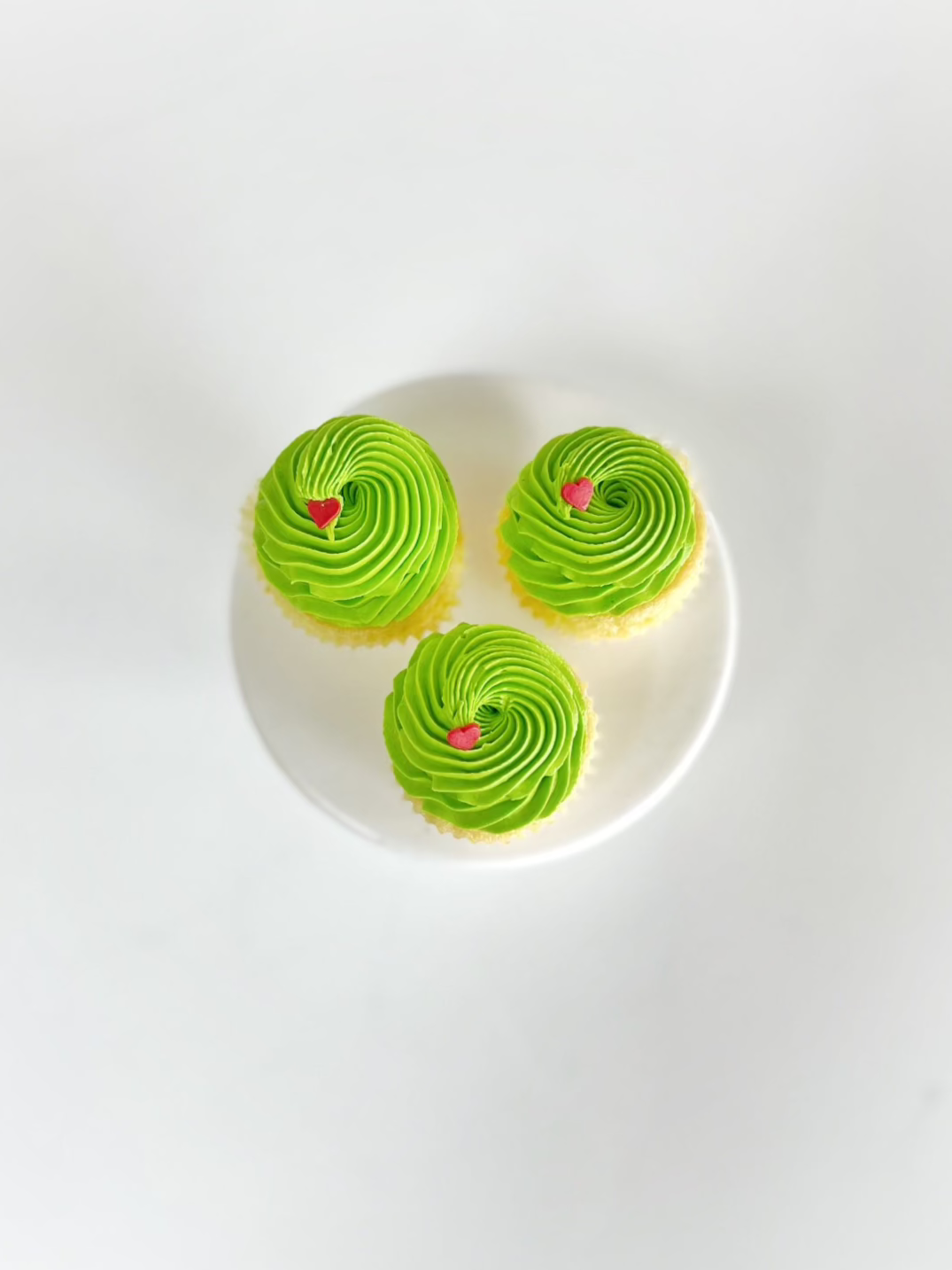 Mini Grinch Cupcakes "Two Sizes Too Small"