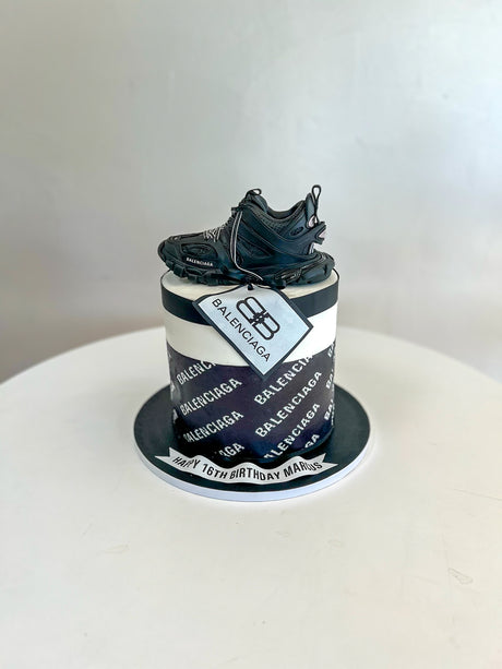 Customized Cake (Designer Brand Design with Buttercream and Sculpted Shoe)