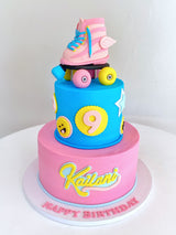 Customized Cake (Roller Skate Cake with Fondant Topper and Details)