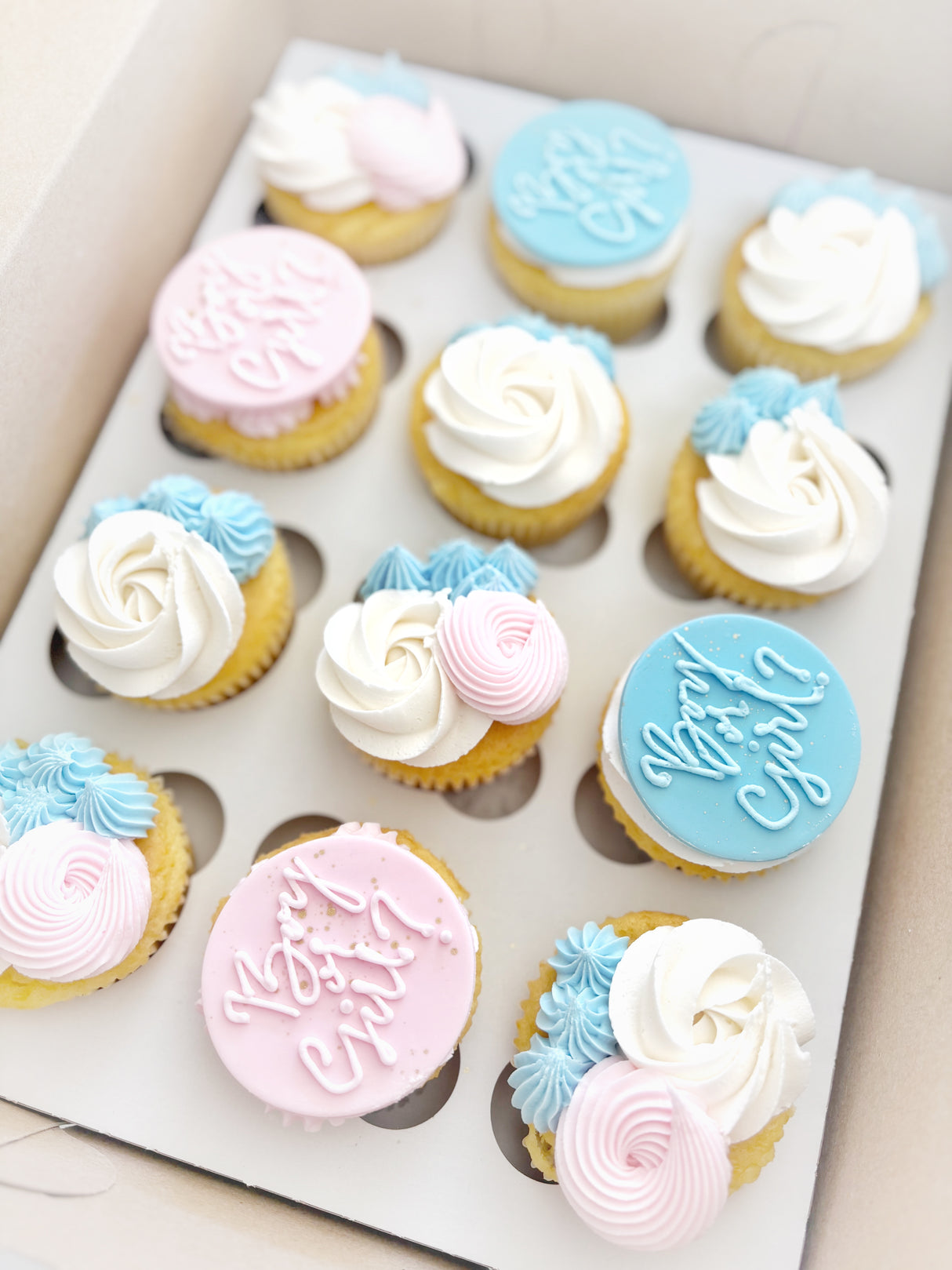 Gender Reveal Cupcakes