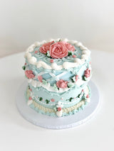 Customized Cake (Multi Colored Lambeth Design with Buttercream Floral)