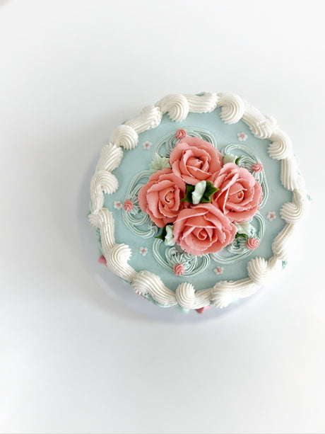 Customized Cake (Multi Colored Lambeth Design with Buttercream Floral)