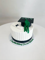 Customized Cake (Vertical Rigid Buttercream Design with Fondant Grad Cap & Diploma)