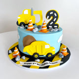 Customized Cake (Construction Design with Buttercream and Fondant Accents)