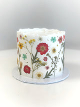 Customized Cake (Smooth Design with Buttercream and Pressed Floral)