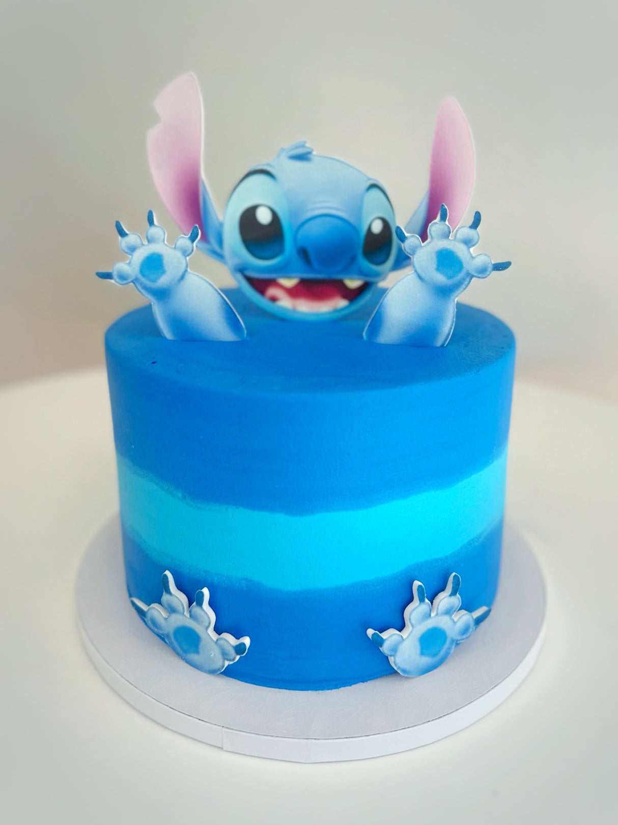 Customized Cake (Stitch Design with Buttercream, Edible Images, and Fondant Accents)