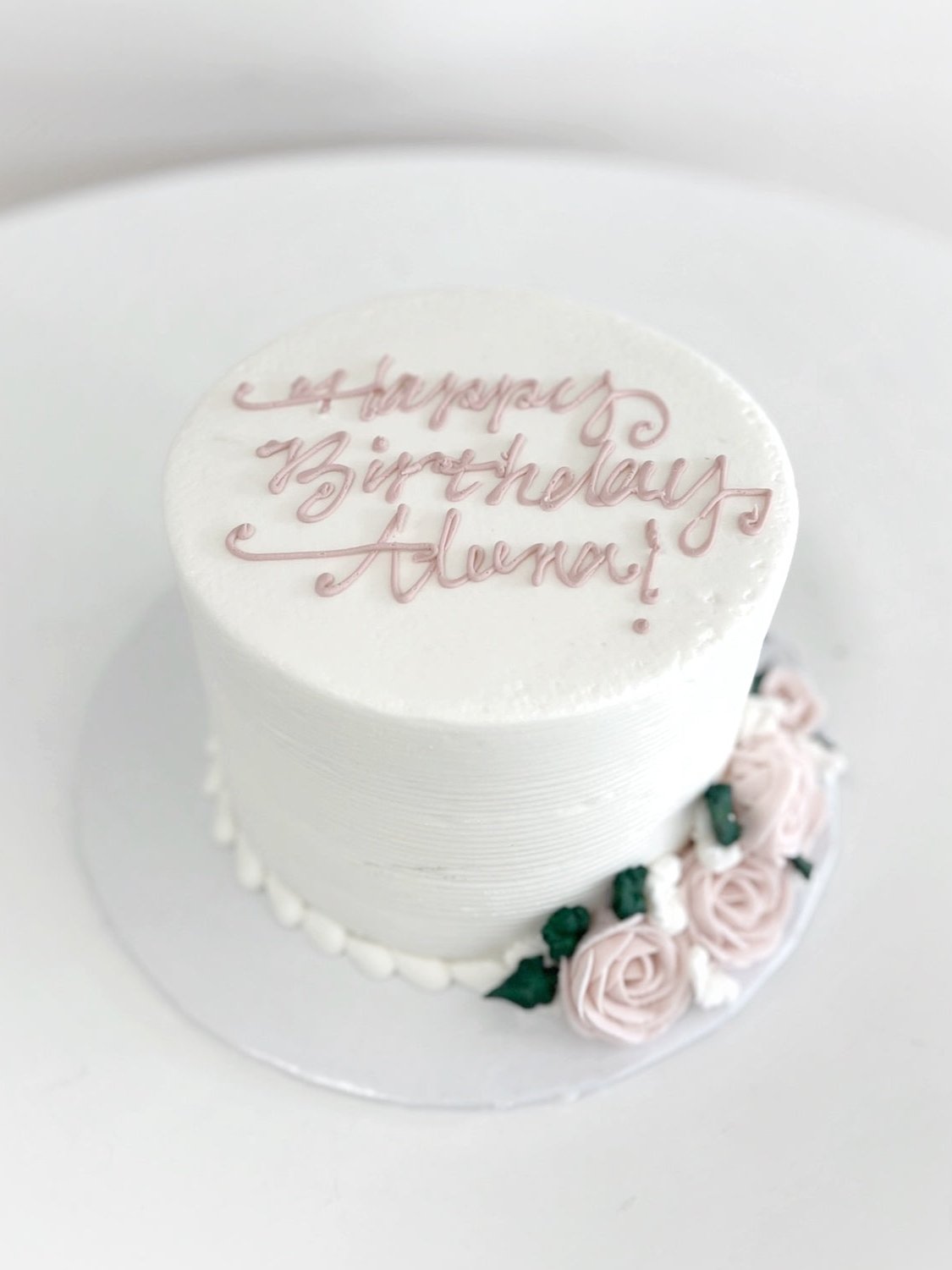 Customized Cake (Basic Smooth Design with Buttercream and Buttercream Floral)