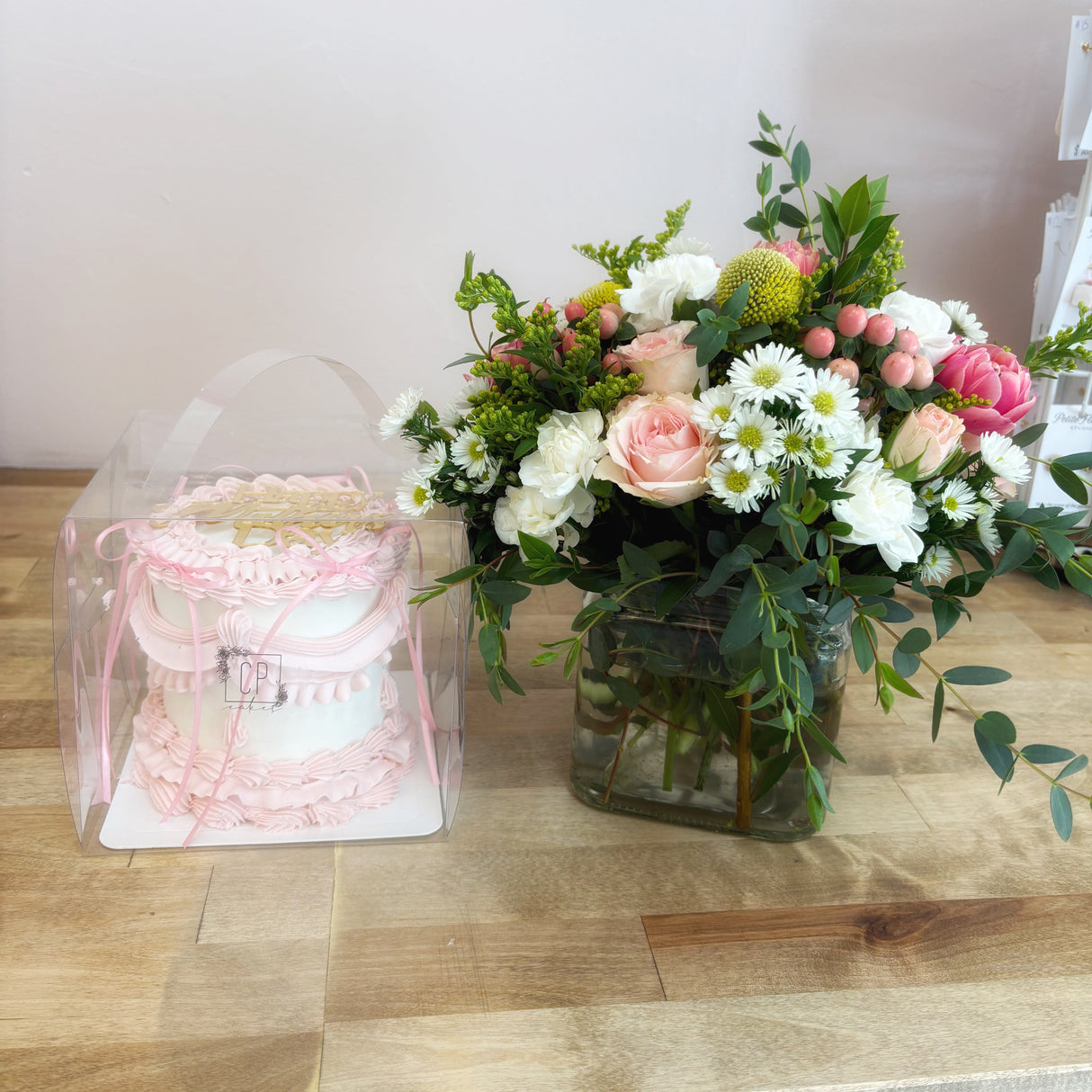 Mother's Day Cake & Large Bouquet Bundle