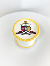 Customized Cake (Sorority/Fraternity Design with Buttercream, Edible Design, And Shell Accent )